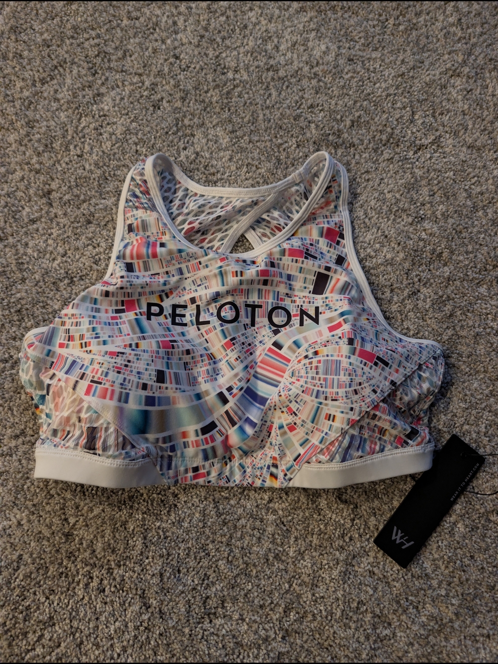 NWT Peloton x WITH High Neck Bra 2.0 Summertime Wave XL